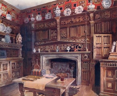 Das getäfelte Arbeitszimmer in Groombridge Place von Edwin John Foley